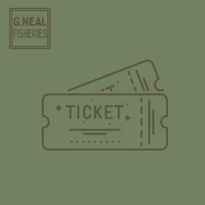 Raffle ticket for a weekend at Tuckey Farm Fishery